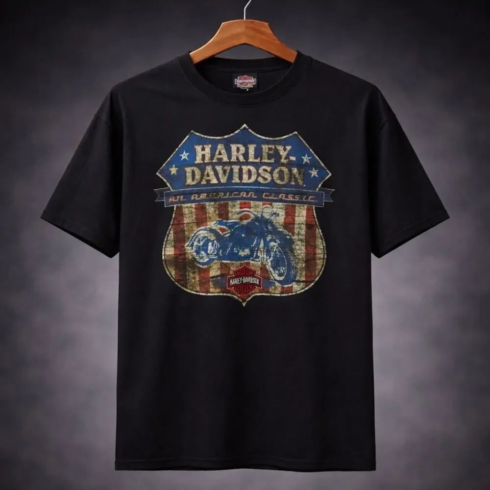 Harley DavidsonโMile High Aurora Colorado Biker Graphic Tee Shirt T-Shirt L